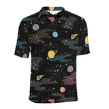 space pattern Men's All Over Print Polo Shirt