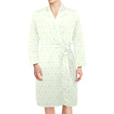 Cucumber pattern background Men's Long Sleeve Belted Night Robe
