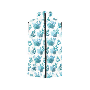 Coral Reef Pattern Print Design 04 Men's Padded Vest