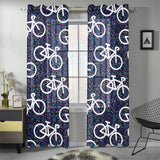 Bicycle Pattern Print Design 03 Gauze Curtain