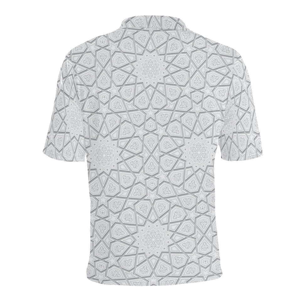 arabic star pattern Men's All Over Print Polo Shirt