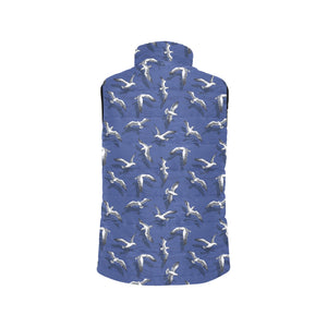 Seagull Pattern Print Design 03 Men's Padded Vest