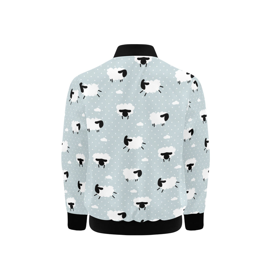 Sheep polka dot cloud pattern Kids' Boys' Girls' Bomber Jacket