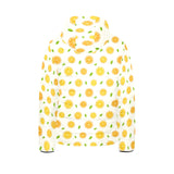 oranges leaves pattern Kids' Boys' Girls' Padded Hooded Jacket
