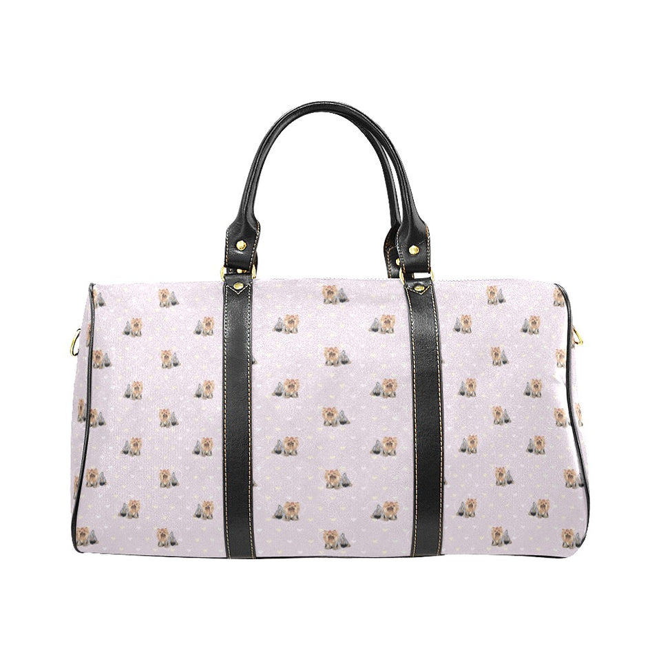 Yorkshire Terrier Pattern Print Design 02 Travel Bag