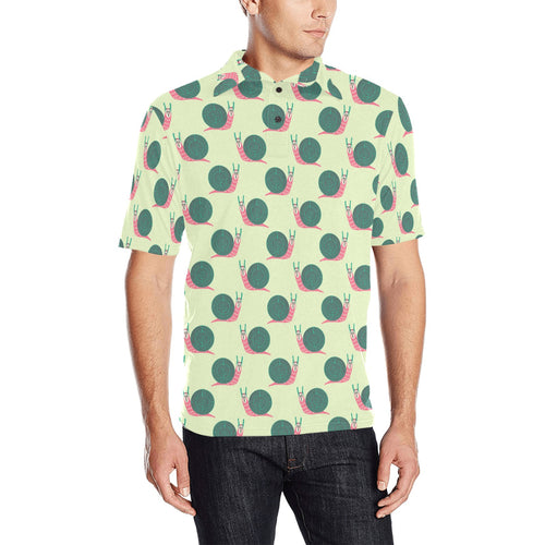 Snail Pattern Print Design 04 Men's All Over Print Polo Shirt