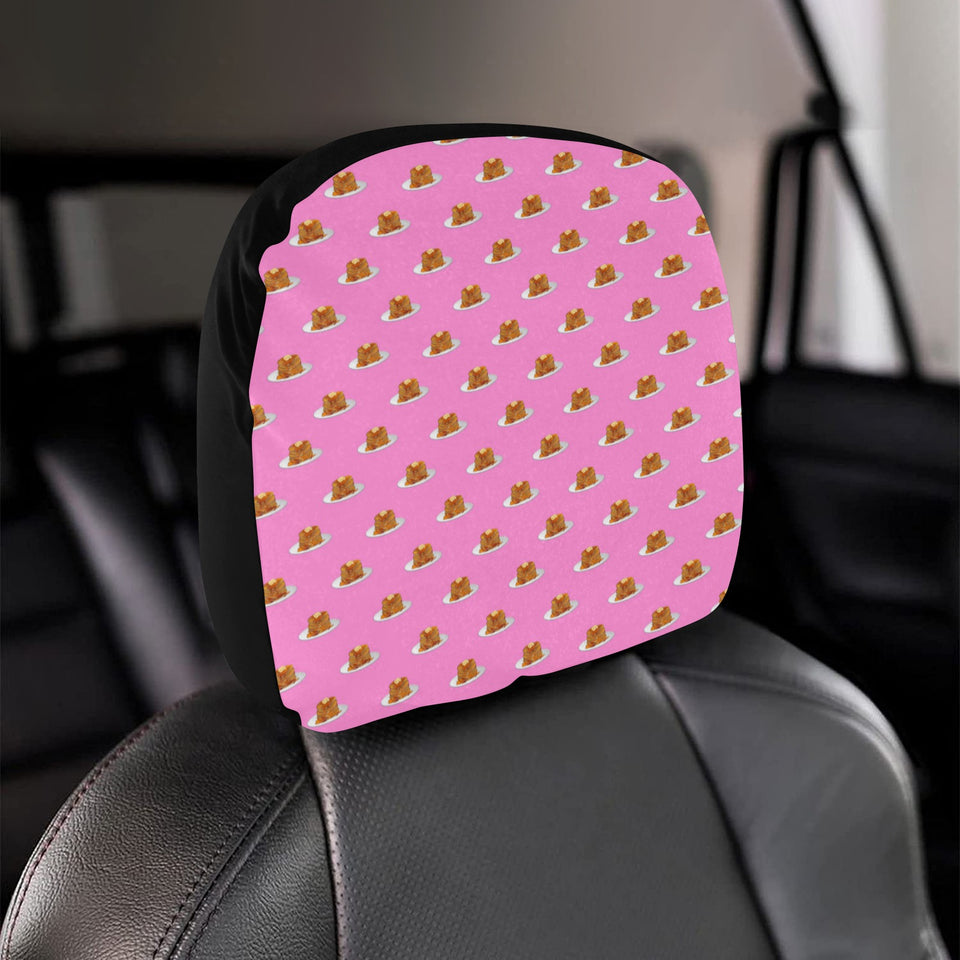 Pancake Pattern Print Design 04 Car Headrest Cover