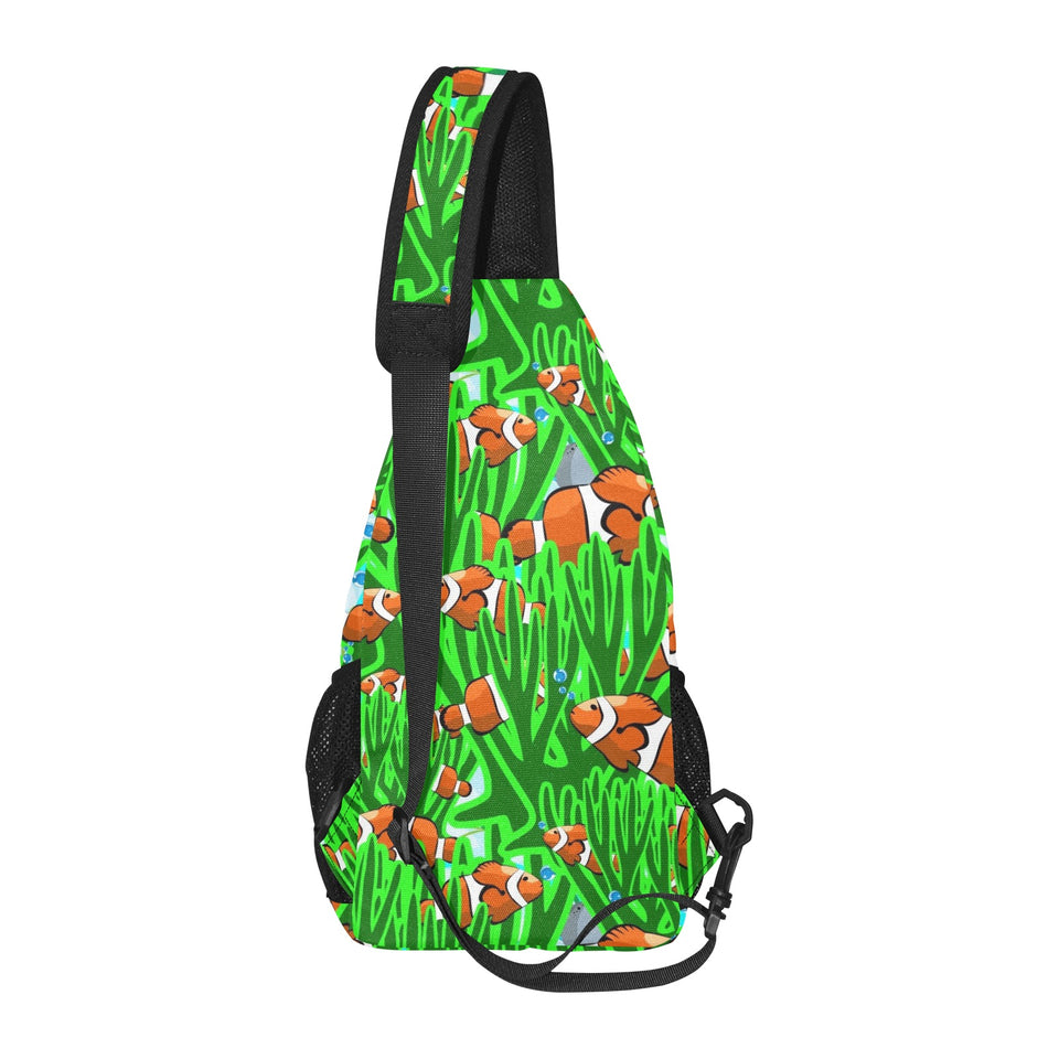 Clown Fish Pattern Print Design 01 All Over Print Chest Bag
