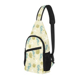 Seahorse shell starfish pattern background All Over Print Chest Bag