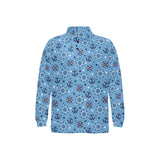 Anchors rudder compass star nautical pattern Men's Long Sleeve Polo Shirt