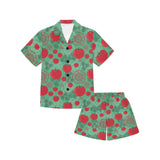 Tomato design pattern Kids' Boys' Girls' V-Neck Short Pajama Set