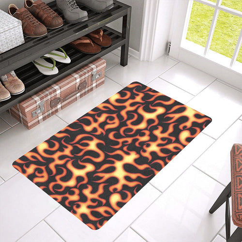 Fire flame dark pattern Doormat
