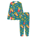 French fries red paper box pattern Women's All Over Print Pajama Set
