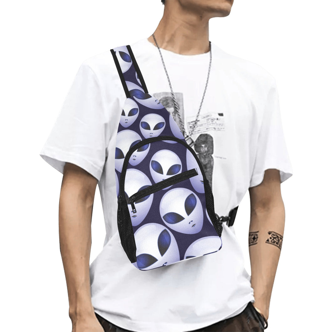 Alien Pattern Print Design 01 All Over Print Chest Bag