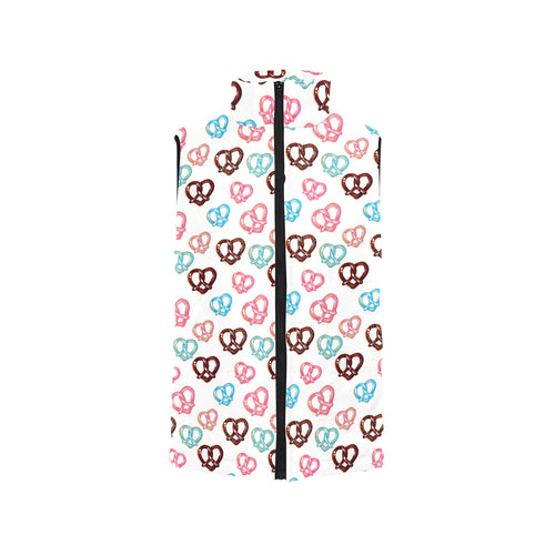 Pretzels Pattern Print Design 04 Men's Padded Vest