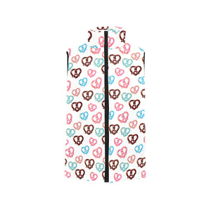 Pretzels Pattern Print Design 04 Men's Padded Vest
