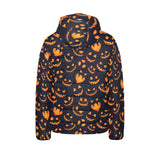 Halloween pattern Pumpkin background Kids' Boys' Girls' Padded Hooded Jacket