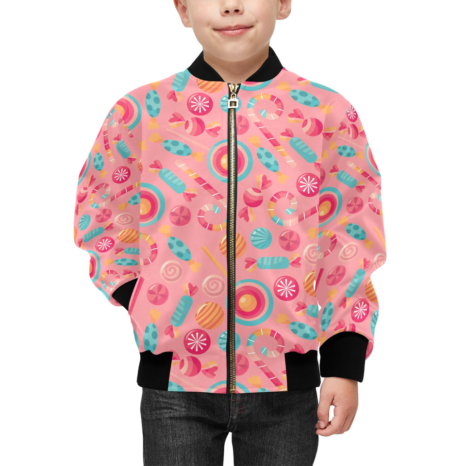 Colorful candy pattern Kids' Boys' Girls' Bomber Jacket