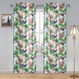 Hummingbird Pattern Print Design 05 Gauze Curtain