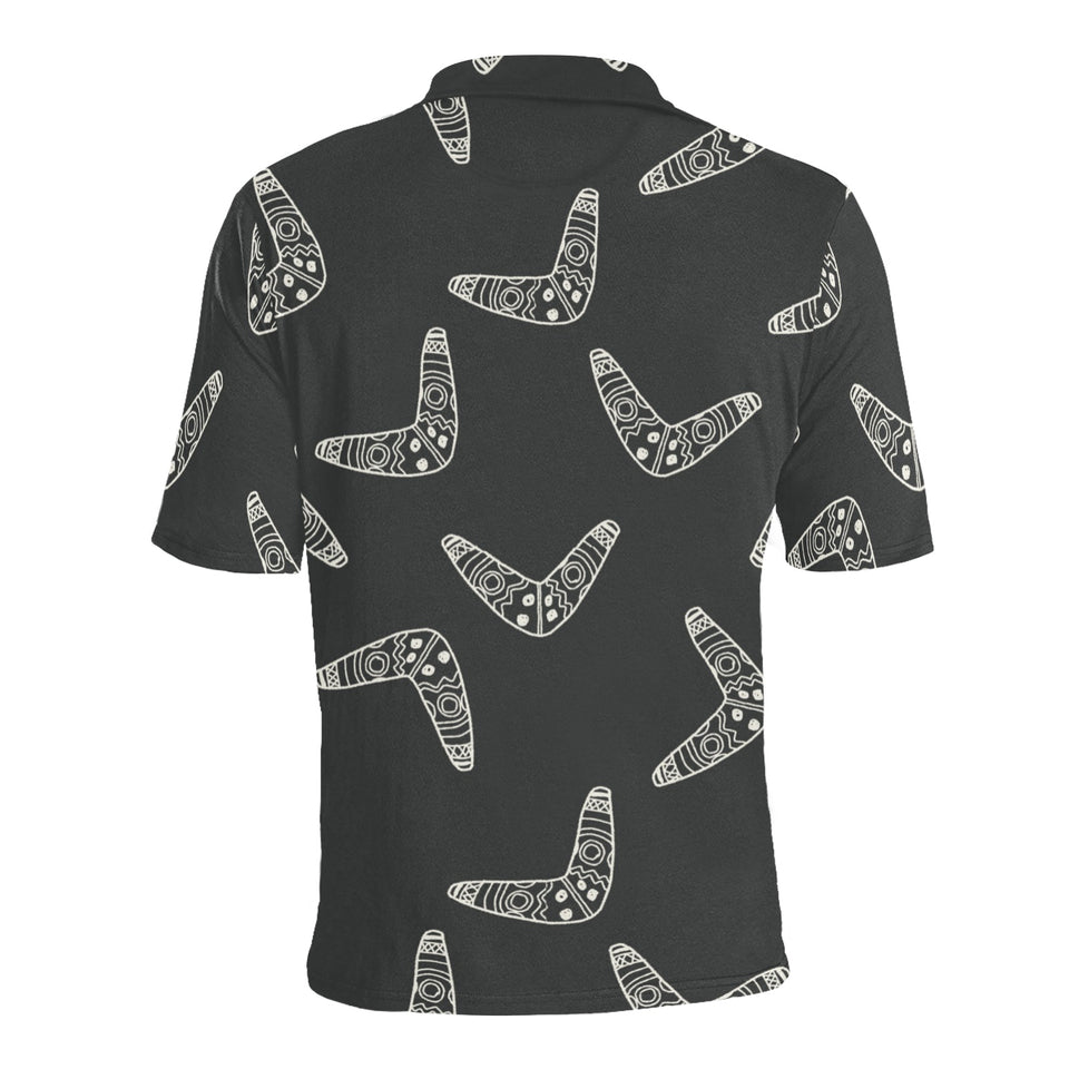 Hand drawn boomerang Australian aboriginal ornamen Men's All Over Print Polo Shirt