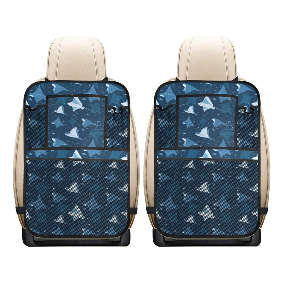 Stingray Pattern Print Design 04 Car Seat Back Organizer