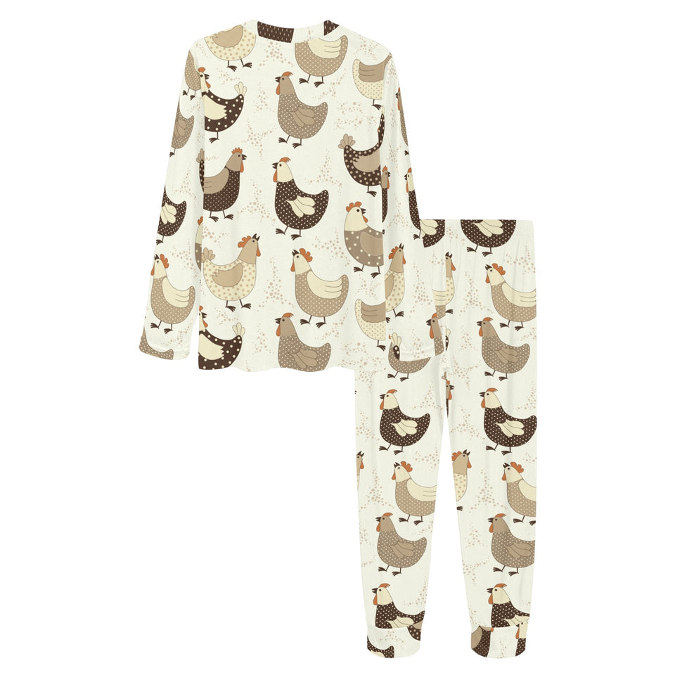 Cute rooster chicken cock Women's All Over Print Pajama Set