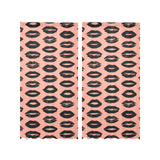 Lips Pattern Print Design 02 Gauze Curtain