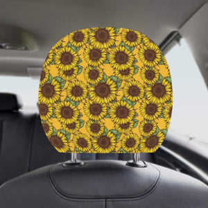 Sunflower pattern Car Headrest Cover