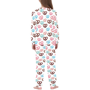 Pretzels Pattern Print Design 04 Kids' Boys' Girls' All Over Print Pajama Set