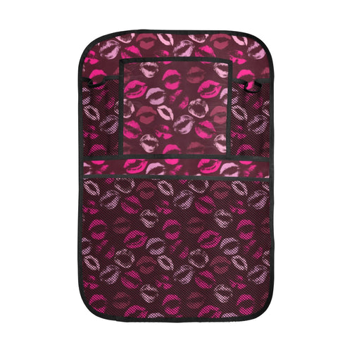 Lips Pattern Print Design 03 Car Seat Back Organizer