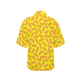 Sausage Pattern Print Design 01 Women's All Over Print Hawaiian Shirt