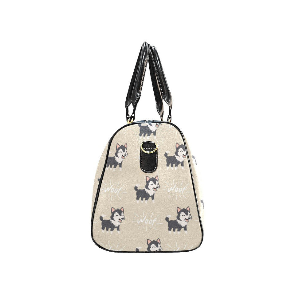 Cute Siberian Husky Travel Bag