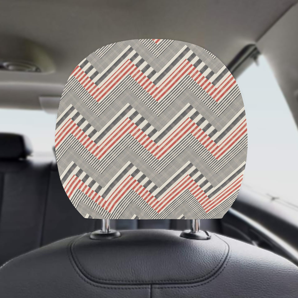 zigzag chevron striped pattern Car Headrest Cover