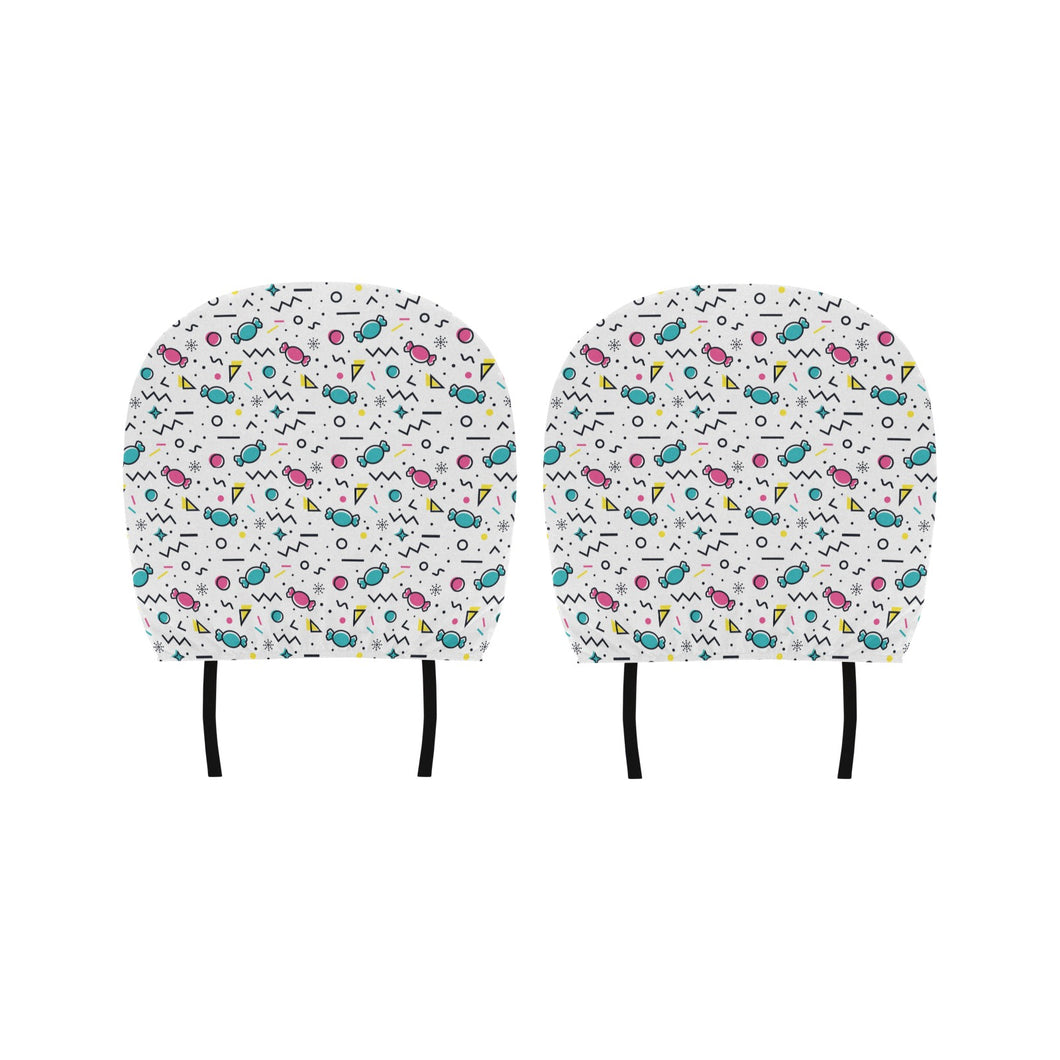 Candy design pattern Car Headrest Cover