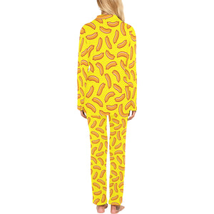 Sausage Pattern Print Design 01 Women's Long Pajama Set