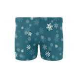 Snowflake pattern dark background Men's Swimming Trunks