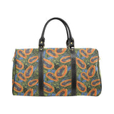 Colorful papaya tropical leaves Travel Bag