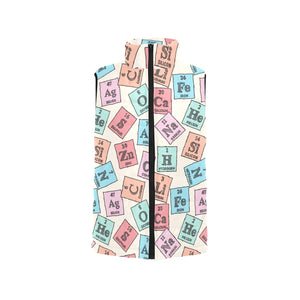 Chemistry Periodic Table Pattern Print Design 02 Men's Padded Vest