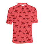 Ostrich Pattern Print Design 03 Men's All Over Print Polo Shirt