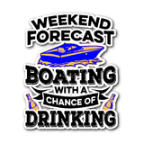 Sticker-Weekend Forecast Boating With a Chance of Drinking ccnc006 bt0028