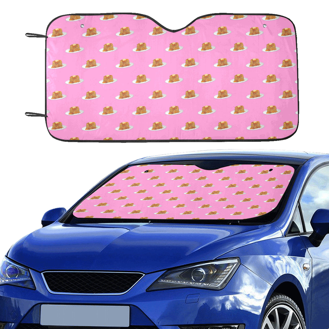 Pancake Pattern Print Design 04 Car Sun Shade