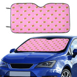 Pancake Pattern Print Design 04 Car Sun Shade