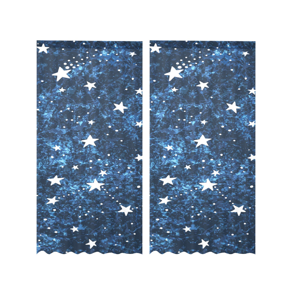 Night sky star pattern Gauze Curtain