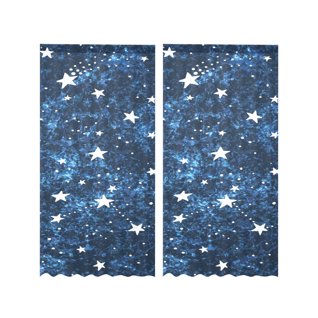 Night sky star pattern Gauze Curtain