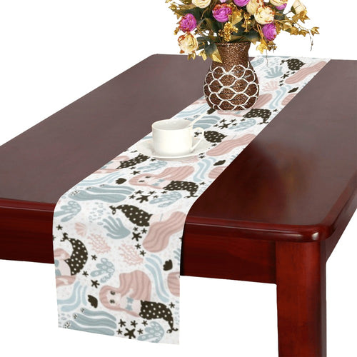 cute mermaid pattern Table Runner