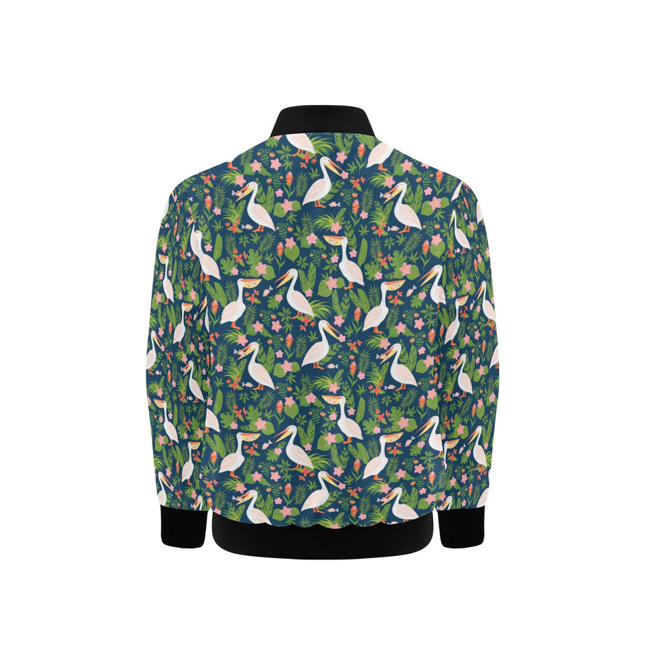 Pelican Pattern Print Design 05 Kids' Boys' Girls' Bomber Jacket