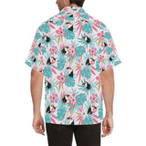 Toucan tropical flower leave pattern Men's All Over Print Hawaiian Shirt
