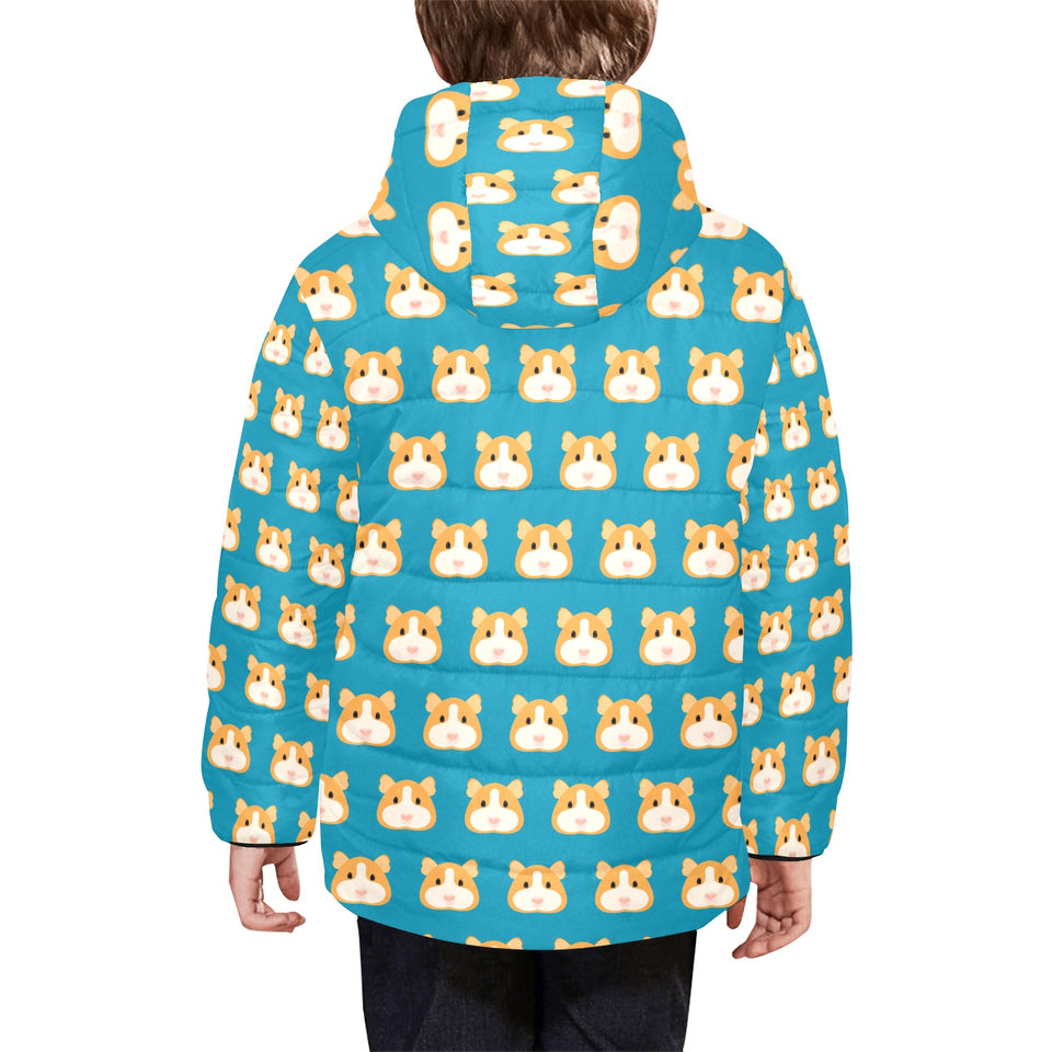 Guinea Pig Pattern Print Design 03 Kids' Boys' Girls' Padded Hooded Jacket