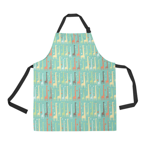 Giraffe Pattern Print Design 01 All Over Print Adjustable Apron