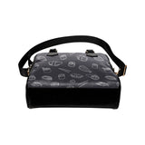 sushi pattern black background Shoulder Handbag